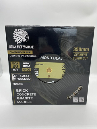 Tarcza diamentowa 350mm Turbo 15mm IP7795 INDIAN PROFESSIONAL