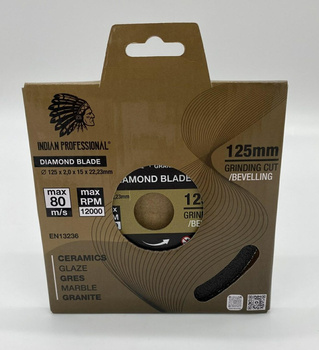 Tarcza diamentowa 125 mm 22,2 mm gres IP7788 INDIAN PROFESSIONAL