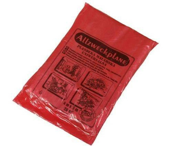 FOLIA Budowlana czerwona super gruba 4 x 5m