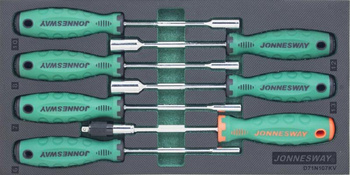 Jonnesway  Zestaw 7szt. wkrętaków nasadowych we wkładce EVA D71N107KV