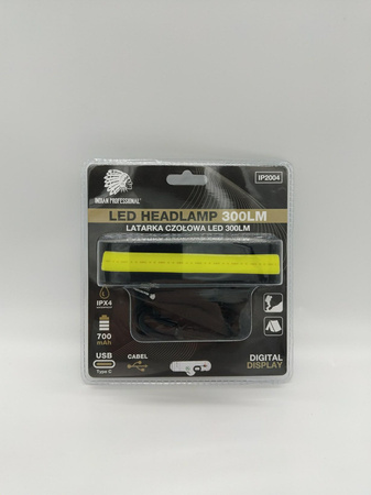 Latarka LED head lamp czołowa  300LM 700mAh premium /indian professional