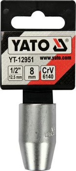 Adapter do bitów 8 mm hex na napęd 1/2 cala YT-12951 YATO