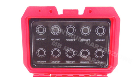 MAGNUS Nasadki do śrub kół złodziejek VW 10 szt. zestaw nasadek