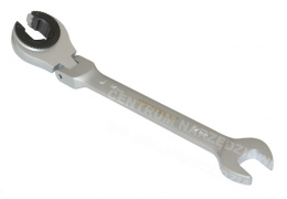 Semi open end wrench with ratchet for screws 11x11mm
