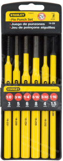 6-PIECE PUNCH SET 2-8MM STANLEY PUNCHES