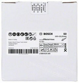 BOSCH FIBRA KRĄŻEK X-LOCK INOX/METAL 125 gr. 60 BOSCH