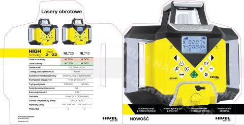 NIVEL SYSTEM NIWELATOR LASEROWY NL720G DIGITAL