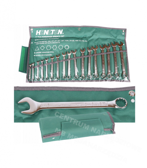 SET OF COMBINED EYING WRENCHES 17EL 6-22mm PLATE