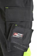 AWTOOLS Spodnie robocze kieszenie monterskie T3/ odblaskowe/ XL