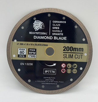 Tarcza diamentowa 200 mm do gresu IP7776 INDIAN PROFESSIONAL